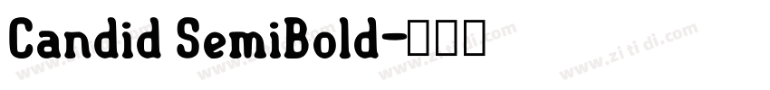 Candid SemiBold字体转换